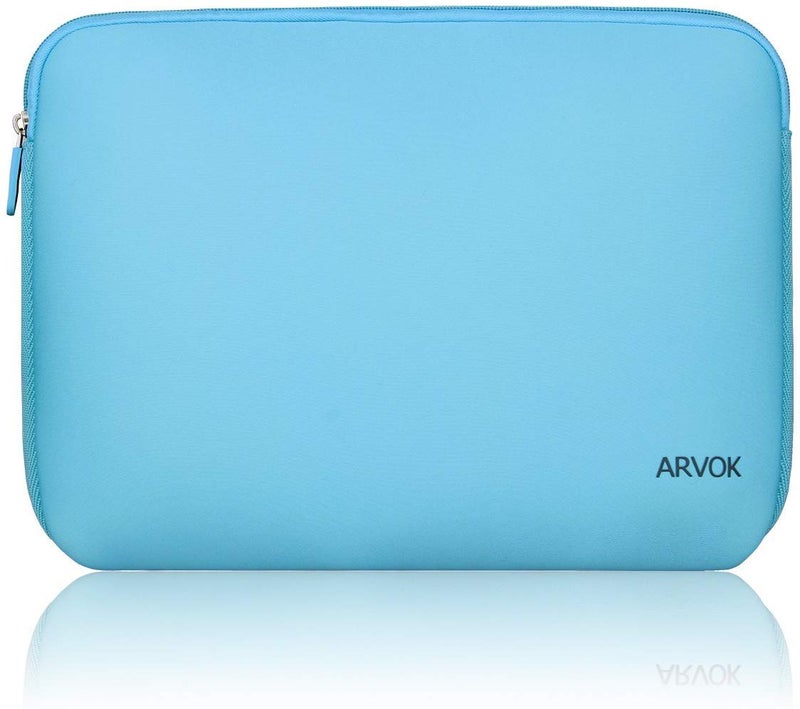 Arvok 11 11.6 12 Inch Laptop Sleeve Case for MacBook Air 12, Water-Resistant Neoprene Notebook Computer Tablet Sleeve, Carrying Bag Cover for Chromebook/HP/Dell/Lenovo/Asus/Acer, Baby Blue - Image 1
